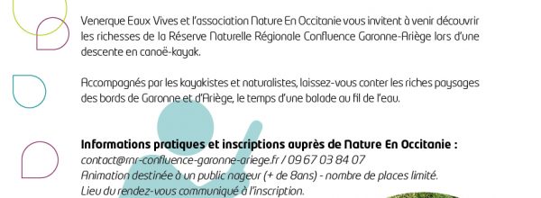 Balade gratuite en canoë le 24 août 2019
